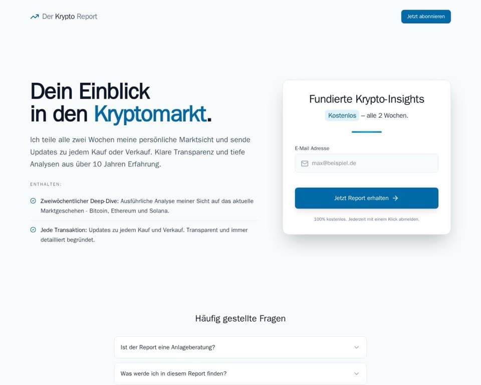 Screenshot von Der Krypto Report