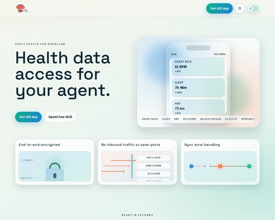 Screenshot von Apple Health for OpenClaw